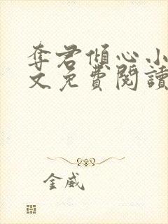 夺君倾心小说全文免费阅读