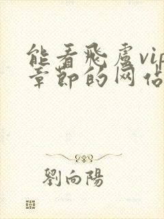 能看飞卢vip章节的网站