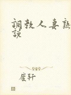 调教人妻熟妇小说封面