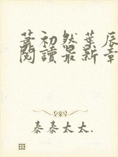 萧初然叶辰全文阅读最新章节