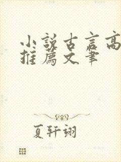 小说古言高质量推荐文笔封面