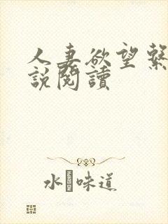 人妻欲望系列小说阅读封面