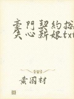 豪门契约总裁的失心新娘txt