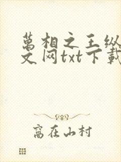 万相之王纵横中文网txt下载封面