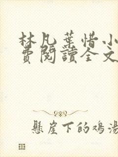 林凡叶惜小说免费阅读全文无弹窗封面
