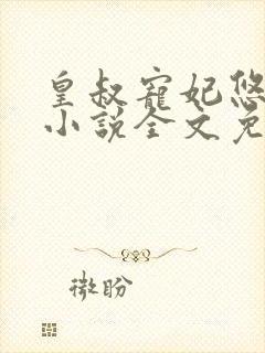 皇叔宠妃悠着点小说全文免费阅读封面