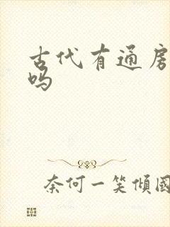 古代有通房丫鬟吗