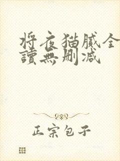 将夜猫腻全文阅读无删减