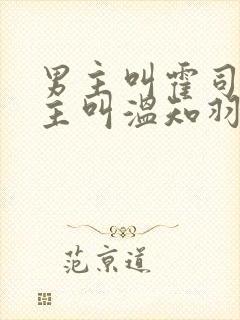 男主叫霍司砚女主叫温知羽的小说