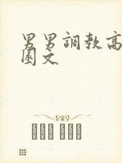 男男调教高h校园文封面