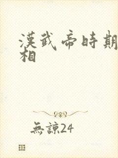 汉武帝时期的丞相封面