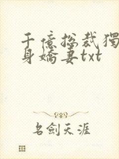 千亿总裁独宠替身娇妻txt