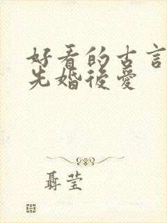 好看的古言小说先婚后爱封面