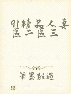 91精品人妻一区二区三封面