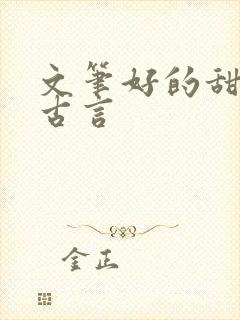 文笔好的甜宠文古言