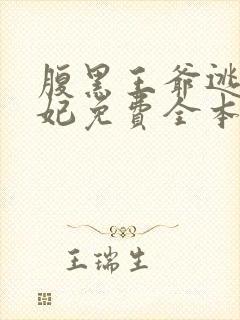 腹黑王爷逃跑王妃免费全本小说