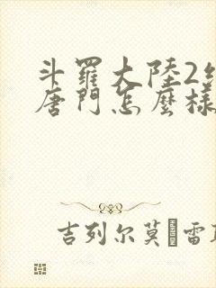 斗罗大陆2绝世唐门怎么样封面