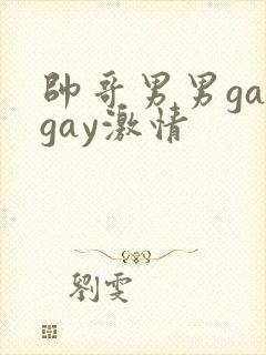 帅哥男男gaygay激情