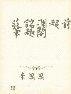 苏铭渊超前更新笔趣阁封面