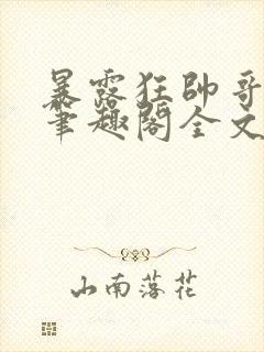 暴露狂帅哥by笔趣阁全文阅读封面