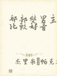 哪部双男主小说比较好看