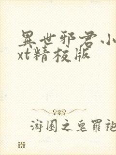 异世邪君小说txt精校版