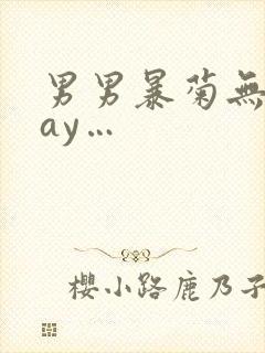 男男暴菊无套gay…