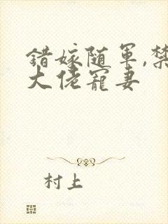 错嫁随军,禁欲大佬宠妻