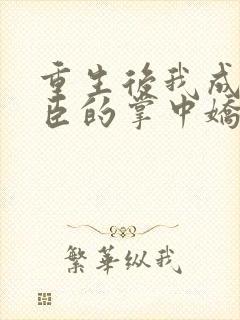 重生后我成了权臣的掌中娇完整版