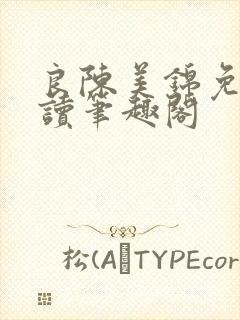 良陈美锦免费阅读笔趣阁