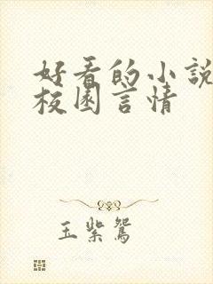 好看的小说推荐校园言情