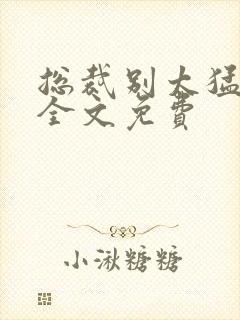 总裁别太猛小说全文免费封面