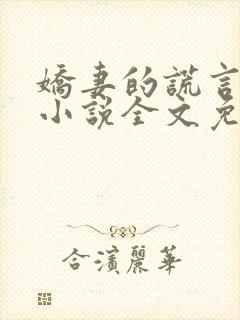 娇妻的谎言小楠小说全文免费阅读