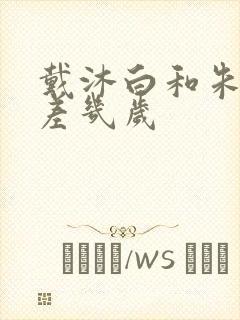 戴沐白和朱竹清差几岁