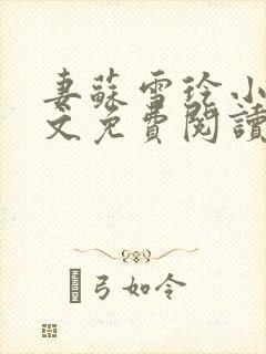 妻苏雪玲小说全文免费阅读最新章节封面