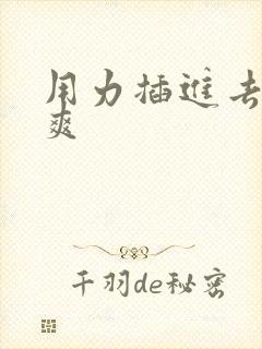 用力插进去,好爽封面