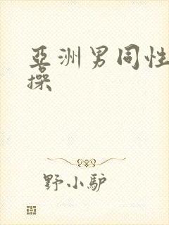 亚洲男同性恋互操封面