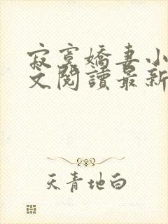 寂寞娇妻小说全文阅读最新章节更新时间