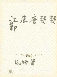 江辰唐楚楚全章节