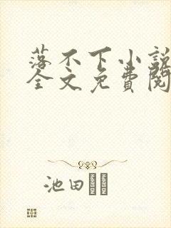 落不下小说在线全文免费阅读笔趣阁