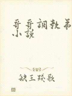 哥哥调教弟弟的小说