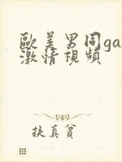 欧美男同gay激情视频