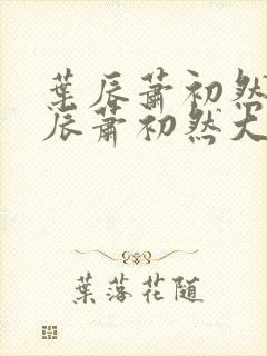 叶辰萧初然 叶辰萧初然大结局