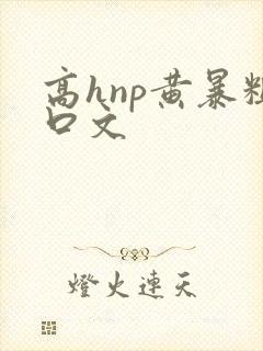 高hnp黄暴粗口文
