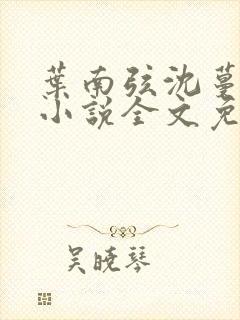 叶南弦沈蔓歌的小说全文免费阅读