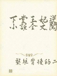 下堂王妃逆袭记小说全文阅读封面