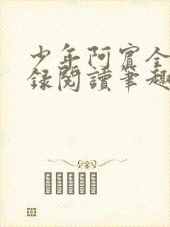 少年阿宾全文目录阅读笔趣阁