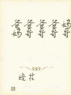 爸爸爸爸妈妈妈妈哥哥哥哥姐姐姐姐海龟汤封面