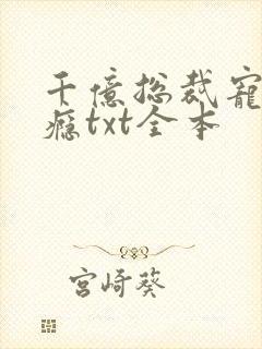 千亿总裁宠妻上瘾txt全本