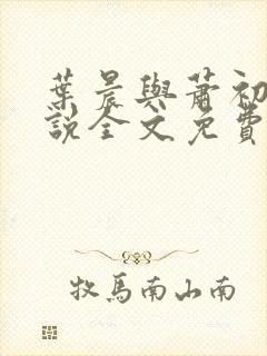 叶晨与萧初然小说全文免费阅读全部